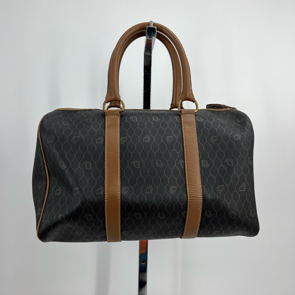Christian Dior Vintage Honeycomb Boston Travel Bag - Picture 2 of 8